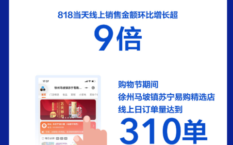 单天销售提升900%，苏宁零售云818双线融合显身手