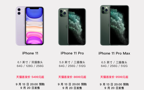 iPhone 11天猫首发：12期免息 一年后可5折回收