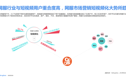 Talking Data 发布《2019网服行业报告》：用户重合度高达52.7%，快手为网服行业打开增量市场