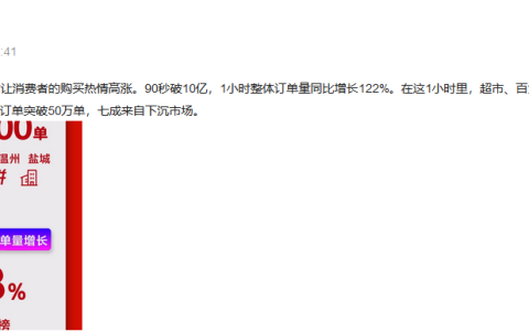 双十一苏宁再爆发：90秒破10亿