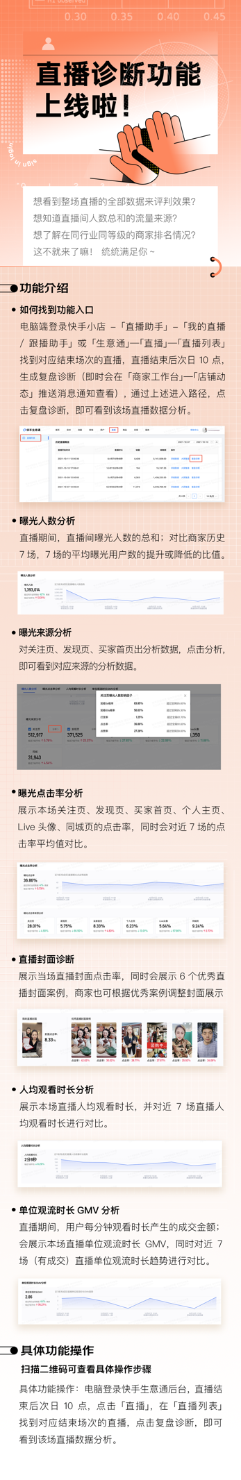 快手电商上线“直播诊断”功能 可视化数据协助商家复盘运营效果