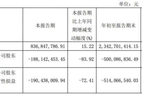优刻得：前三季度优刻得营业收入23.43亿元 归母净利润净亏损5亿元