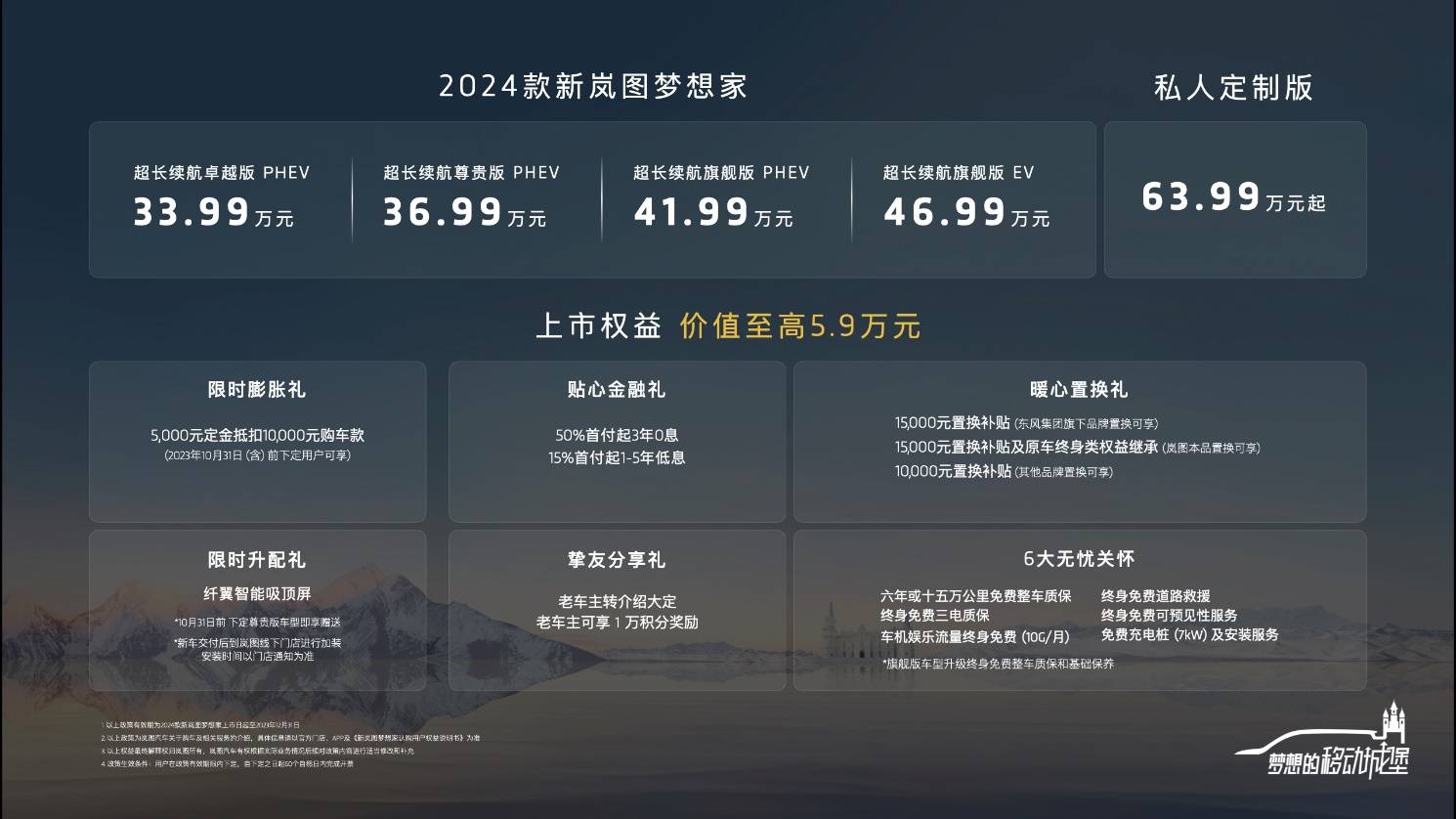 2024款新岚图梦想家上市 售价33万元到63万元