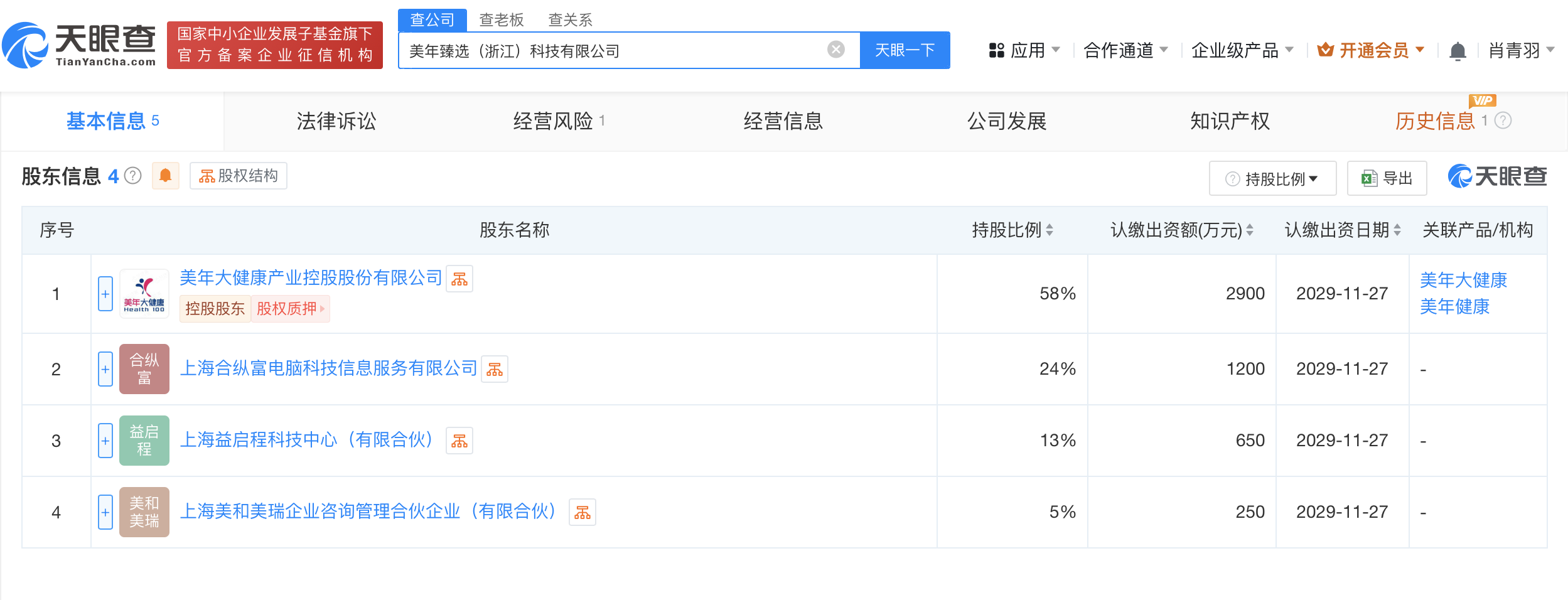 美年健康等在浙江成立科技公司 注册资本5000万