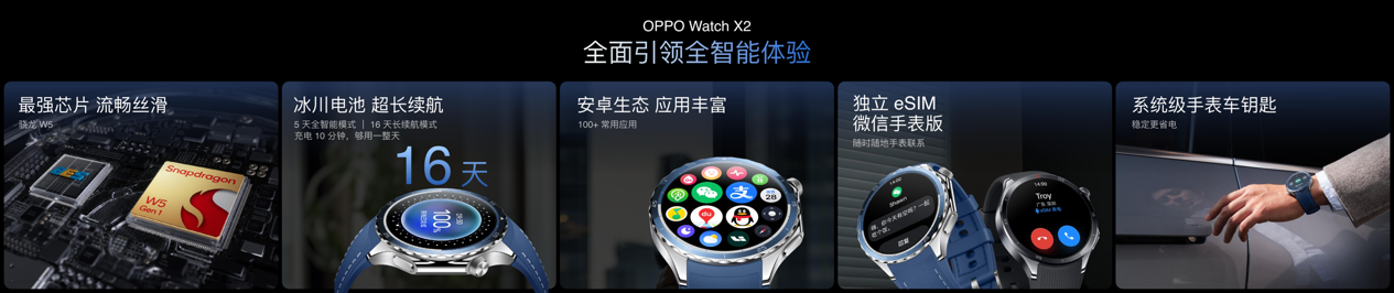 OPPO Watch X2全新发布，安卓表皇再进化