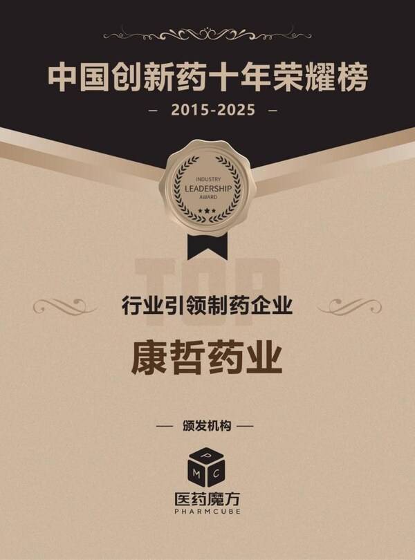 康哲药业接连荣膺"行业引领制药企业"与"最佳上市公司"两大殊荣
