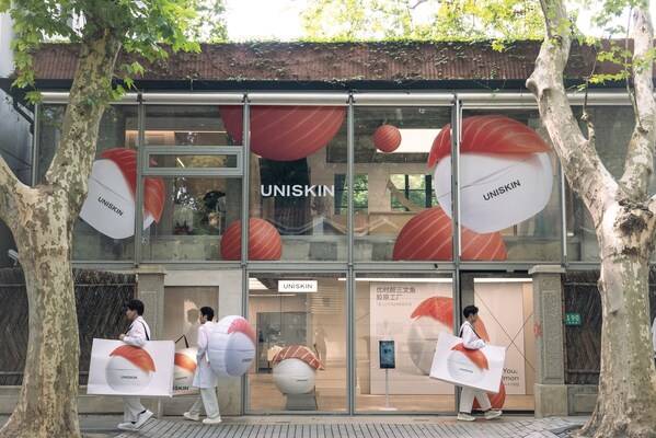 UNISKIN优时颜线下首店“帆屋 Velas Chamber”2.0三文鱼焕新：上海徐汇区岳阳路190号