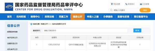 博腾生物热烈祝贺奇迈永华CAR-NK新药获临床试验默示许可