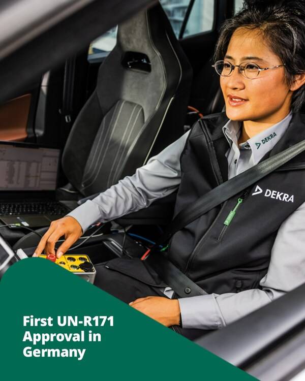 DEKRA德凯为知名头部车企颁发德国首张UN R171认证证书 展现高效响应与精准执行能力