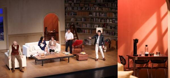 从左到右：《一次聚会》Le prénom现场；高仪波蓝 Fizz 气泡机