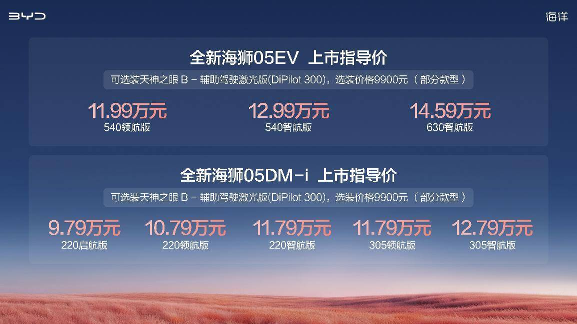 A级SUV新王炸！比亚迪全新海狮05全新震撼发布，官方售价9.79万元-14.59万元