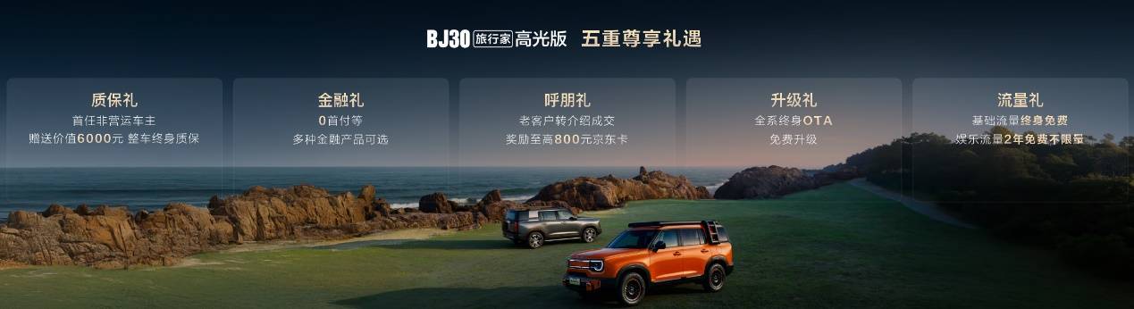 十五万热爱,高光而来!BJ30旅行家高光版上市,全系享超级置换3万补贴6.99万起